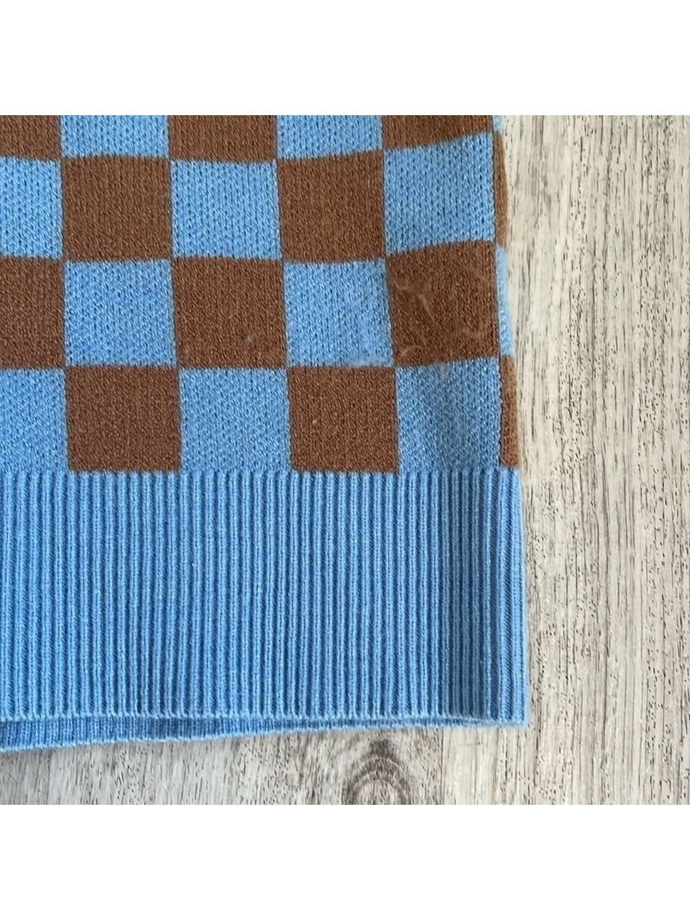 NWT checkered retro 90s vibe knit dress - Picture 7 of 7